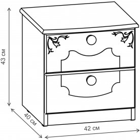 Тумба прикроватная Орхидея СП-002-16 черешня