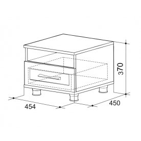 Тумба прикроватная Сити 3.2