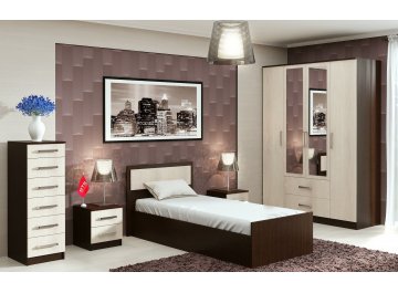 Спальный гарнитур Фиеста компоновка 2 венге / лоредо