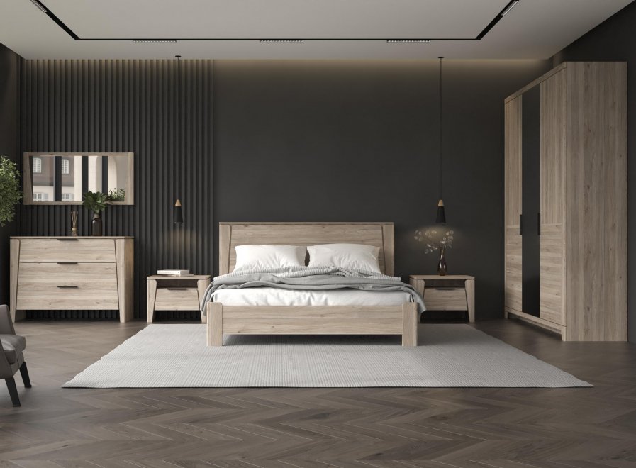 Спальный гарнитур Юта дуб мария комплектация 2