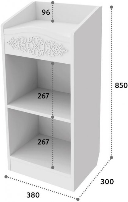 Туалетный столик Ассоль АС-6601 белое дерево