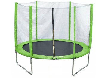 Батут с защитной сеткой AL-out180-green