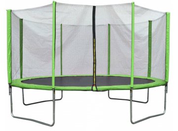 Батут с защитной сеткой AL-out360-green