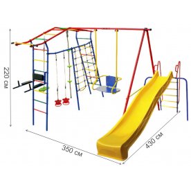 Детская площадка ДСК Игромания-5 Фитнесс дачный с горкой КМС-425