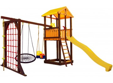 Готовая детская площадка для дачи Pitigliano-9 паутина качели