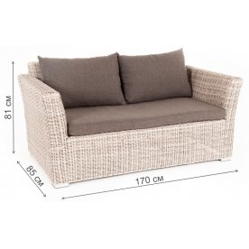 Диван из ротанга Капучино