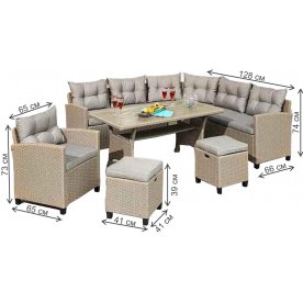 Комплект для отдыха из ротанга AFM-373B