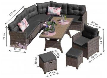 Комплект для отдыха из ротанга AFM-373G