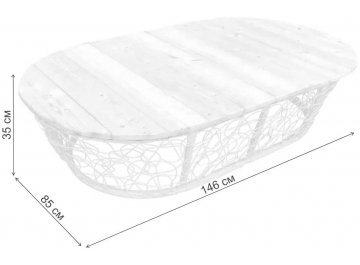 Комплект для отдыха из ротанга Мамасан Папасан