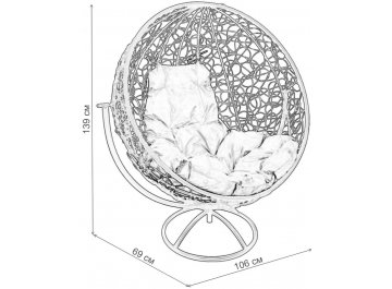 Кресло из ротанга Круг