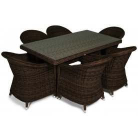 Обеденный комплект из ротанга Стрим