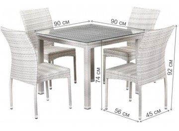 Обеденный комплект T257C/Y380C-W85-90x90