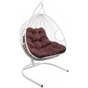 белый / бордовый