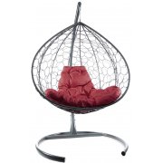 серый / бордовый