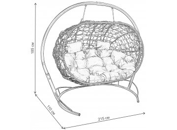 Подвесной диван Лежебока