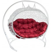 белый / бордовый