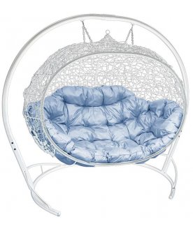 Подвесной диван Улей белый / серый