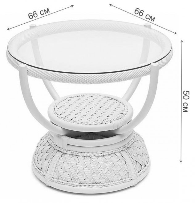 Столик кофейный Andrea TCH white