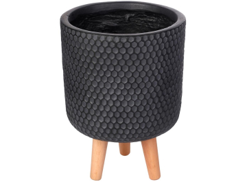 Кашпо Ханни Круглое HON-CLNDR-BLK-25