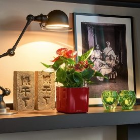 Кашпо Кьюб Глосси 14