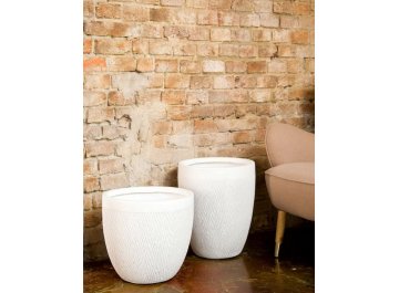 Кашпо Лотус Высокое Круглое D36 H42.5 MESHRV36-AW