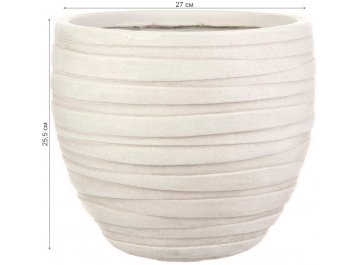 Кашпо Роу Круглое D27 H25.5 ROWR27-AW