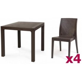 Обеденный комплект из пластика Arizona Siena