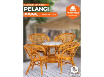 Кофейный комплект из ротанга Pelangi 02/15