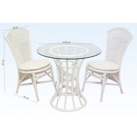 Комплект кофейный Bistro 2+1 белый