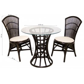 Комплект кофейный Bistro 2+1 венге