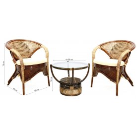 Комплект кофейный Rainbow браун