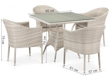 Обеденный комплект T190B Y350A-W85-90x90