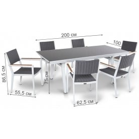 Обеденный комплект из металла Яшма