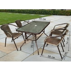 Обеденный комплект Николь-3C TLH-037AR2 CDT016-120х70