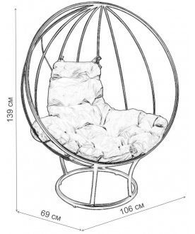 Металлическое кресло Круг