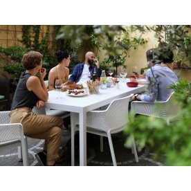 Стол металлический раздвижной Rio Alu 140 Extensibile белый