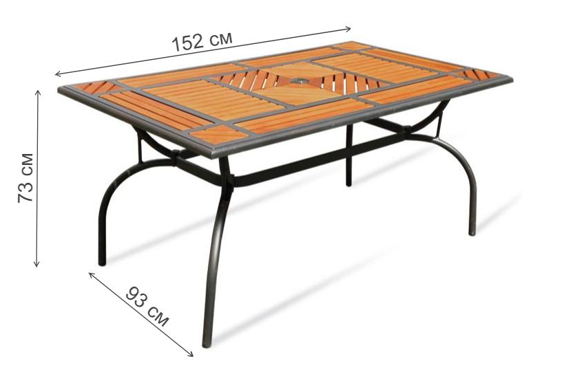 Стол прямоугольный Ахилл