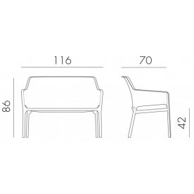 Пластиковый диван Net Bench
