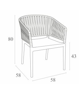 Кресло пластиковое Portofino