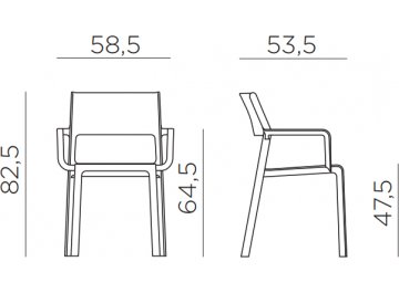 Кресло пластиковое Trill Armchair розовый