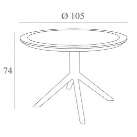 Пластиковый стол 234/124-0589