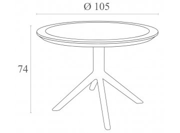 Пластиковый стол 234/124-0596