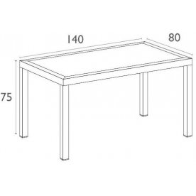 Пластиковый стол Orlando