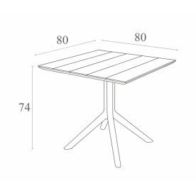 Стол пластиковый Paris Table 80 белый