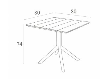 Стол пластиковый Paris Table 80