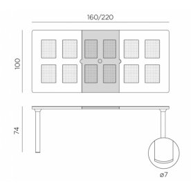Стол пластиковый раздвижной Libeccio белый