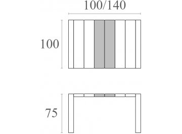 Стол пластиковый раздвижной Vegas Table бежевый