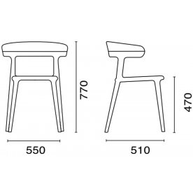 Пластиковый стул PP/luna42-01