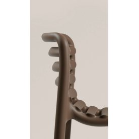 Стул пластиковый барный Doga Stool табак