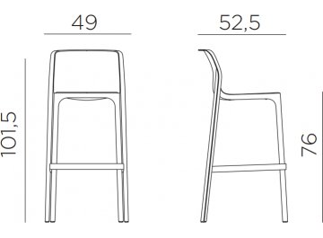 Стул полубарный Net Stool